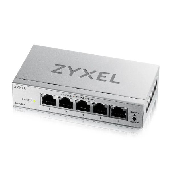 ZYXEL GS1200-5V3, 5 Port Gigabit webmanaged Switch