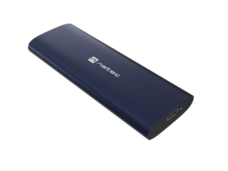 Externí box pro SSD Natec RHINO M.2 NVME LITE USB-C 3.2 GEN 2, hliníkové tělo, STEEL NAVY