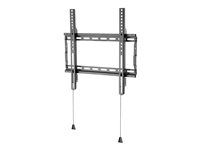 Montážní sada (montáž na zeď) - fixní - pro Displej LCD - uzamykatelný - ocel válcovaná za studena - černá - velikost obrazovky: 32"-65"