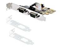 PCIe to Dual DB9 Card (21050-PC-SERIAL-LP) - Sériový adaptér - PCIe 2.0 nízký profil - RS-232 x 2 - žlutá
