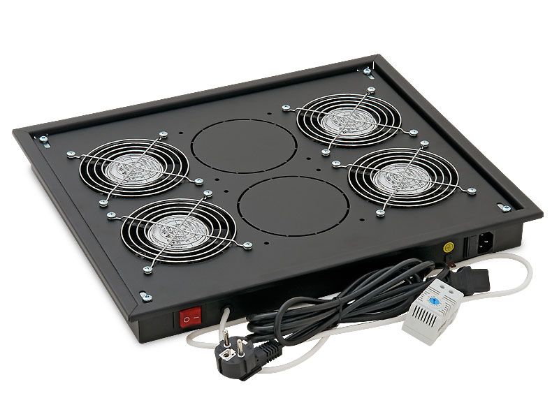Vent.j. horní(spodní) 4x ventilátor 220V/92W Černá