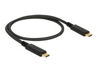 USB kabel - USB-C (M) do USB-C (M) - USB 3.1 Gen 2 - 3 A - 50 cm - černá