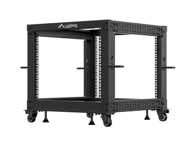 Lanberg otevřený rack 9U 19" 600x600-1100 nastavitelný černý