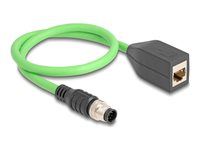 M12 Cable A-coded 8 pin male to RJ45 fem