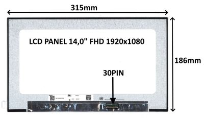 LCD PANEL 14,0" FHD 1920x1080 30PIN MATNÝ IPS / BEZ ÚCHYTŮ