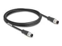 M12 Cable A-coded 8 pin male to male PVC