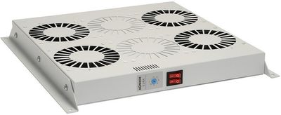 Ventilační jednotka 4 vent.,termostat, do stropu i dna VJ-R4, šedá