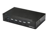 HDMI KVM Switch - 1080p - USB 3.0 & Audio Support - KVM Video Switch (SV431HDU3A2) - Přepínač KVM / USB - 4 x KVM / zvuk / USB + 3 x SuperSpeed USB - 1 místní uživatel - Lze montovat do rozvaděče - AC 120/230 V / DC 9 - 12 V - pro P/N: SV431RACK