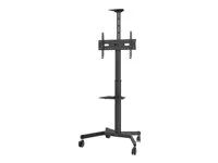 Vision X-Series VFM-F21 - Vozík - pro plochý panel / systém pro videokonference - nastavitelná výška, max. 50 kg - ocel - cerná - velikost obrazovky: 31"-80"