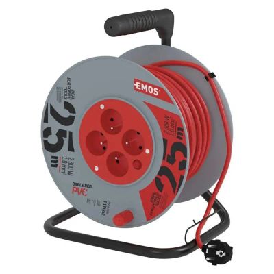Prodlužovací kabel na bubnu - 4 zásuvky 25 m EMOS P194252