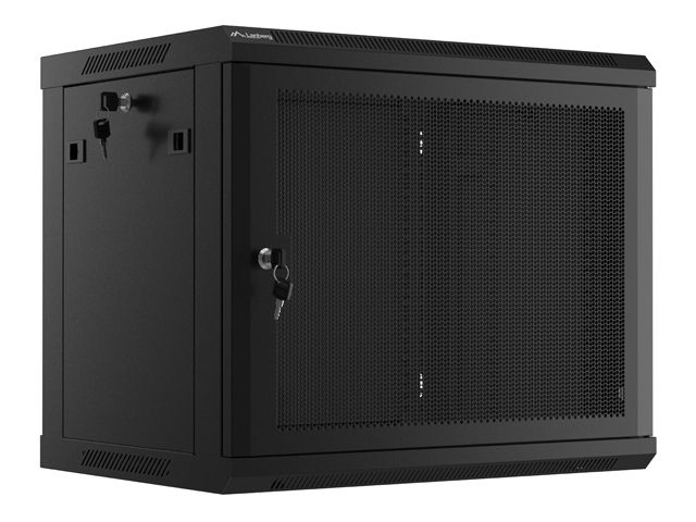 Lanberg 19" racková skříň pro montáž na stěnu 9u/600x450 s perforovanými dveřmi černá