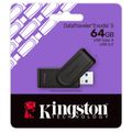 KINGSTON DataTraveler EXODIA S, 64GB, černá/černá