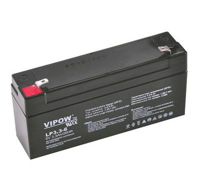 Baterie olověná 6V 3.3Ah VIPOW BAT0205