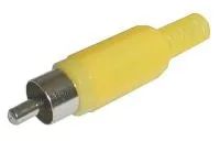 Konektor CINCH kabel plast žlutý