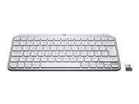Klávesnice - podsvícená - bezdrátový - Bluetooth LE - AZERTY - francouzská - bledě šedá