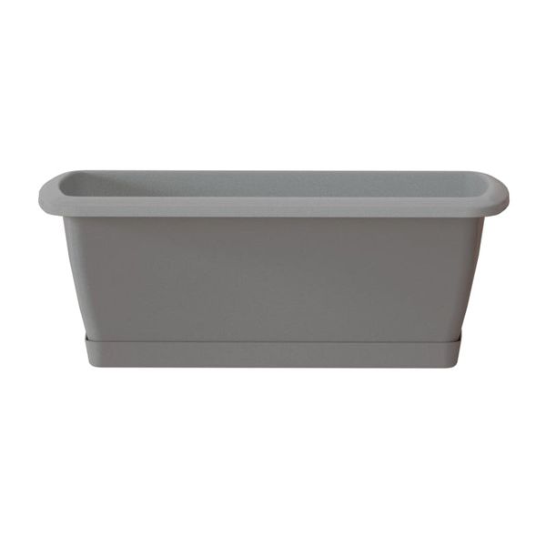 Květináč s miskou RESPANA SET šedý kámen 88,5cm