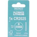 DELTACO Ultimate, baterie LITHIUM CR2025, 1 ks