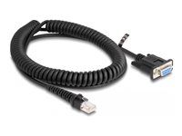 Coiled Cable RJ50 male to D-Sub 9 female