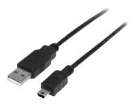 Kabel USB - USB (M) do mini-USB typ B (M) - USB 2.0 - 50 cm - černá