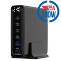 GEMBIRD 6-port 240 W GaN USB, Rychlonabíječka 240W