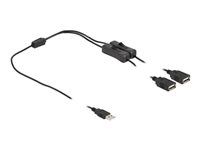 Separátor k napájení - USB (M) do USB (F) - 5 V - 2 A - 1 m - černá
