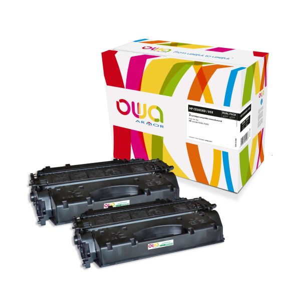 OWA Armor sada kompatibilní s HP CE505XD, 2x6500st, černá/black