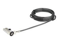 Wedge Slot Laptop Lock (LTLOCKNBL) - Bezpečnostní kabelový zámek - černá, stříbrná - 2 m - kompatibilní s TAA