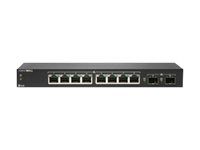 Přepínač - řízený - 8 x 10/100/1000 + 2 x gigabitů SFP - desktop