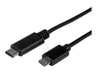 0.5m - M/M - Thunderbolt 3 Compatible - Micro USB Cord -USB Type C to Micro USB Cable (USB2CUB50CM) - USB kabel - USB-C (M) do Micro USB typ B (M) - USB 2.0 - 50 cm - černá