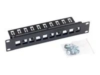 10" modulární patch panel pro max. 10 keystone modulů černý RAL9005