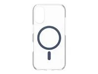 Zadní kryt pro mobilní telefon - kompatibilita s MagSafe - oleofóbní povrch, termoplastický polyuretan (TPU), polykarbonát (PC) - modrá, průhledná - pro Apple iPhone 16