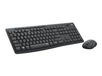 Logitech MK295 Silent - Sada klávesnice a myši - bezdrátový - 2.4 GHz - madarská - grafit