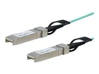 Startech Cisco SFP-10G-AOC3M Compatible 3m/9.84ft 10G SFP+ to SFP+ Active Optical Fiber, 10Gbps SFP Plus/Mini GBIC/Transceiver Module Cable, Cisco Firepower ASR1000, 10GE SFP+ Cable - Lifetime Warranty (SFP10GAOC3M) - Kabel 10GBase pro prímé pripojení - SFP+ s jazýckem do SFP+ s jazýckem - 3 m - optické vlákno - SFF-8431/SFF-8432 - aktivní - cerná