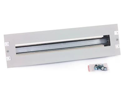 19" instalační panel s DIN lištou 3U šedá