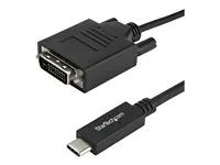 6 ft / 2m - 1080p - 1920x1200 - USB-C DVI Monitor Cable - USB C Cable - Computer Monitor Cable (CDP2DVIMM2MB) - USB / DVI cable - USB-C (M) do DVI-D (M) - Thunderbolt 3 / USB 3.1 - 2 m - podpora 1920 x 1200 (WUXGA) - černá - pro P/N: TB4CDOCK