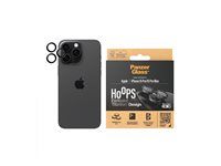 PanzerGlass HoOps Apple iPhone 16 Pro/15 Pro/16 Pro Max/15 Pro Max - ochranné kroužky pro čočky fotoaparátu - černý titan/sklo