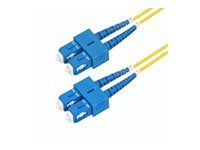 Startech 30m (98.4ft) SC to SC (UPC) OS2 Single Mode Duplex Fiber Optic Cable, 9/125µm, Laser Optimized, 40G/100G Zipcord, Bend Insensitive, Low Insertion Loss - LSZH Fiber Patch Cord (SMDOS2SCSC30M) - Patch kabel - jednoduchý režim SC/UPC (M) do jednoduchý režim SC/UPC (M) - 30 m - 30 m - 2 mm - optické vlákno - duplex - 9 / 125 mikron - OS1/OS2 - neobsahuje halogen - žlutá