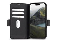 Pouzdro s klopou pro mobilní telefon - polyuretan (PU), plast - černá - pro Apple iPhone 16