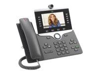 Cisco IP Phone 8865 - IP video telefon - s digitální fotoaparát, rozhraní Bluetooth - SIP, SDP - 5 rádku - uhel - repasováno