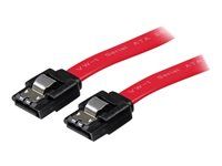 SATA cable - Serial ATA 150/300/600 - SATA (R) to SATA (R) - 1.5 ft - latched - red - LSATA18 - Kabel SATA - Serial ATA 150/300/600 - SATA (R) do SATA (R) - 46 cm - opatřený západkou - červená - pro P/N: 10P6G-PCIE-SATA-CARD, 2P6G-PCIE-SATA-CARD, 4P6G-PCIE-SATA-CARD, 6P6G-PCIE-SATA-CARD