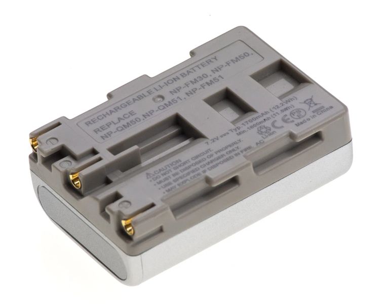 Baterie T6 power Sony NP-FM50, NP-FM51, NP-FM30, NP-QM50, NP-QM51, 1700mAh, 12,2Wh