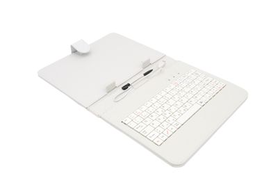 AIREN AiTab Leather Case 2 with USB Keyboard 8" WHITE (CZ/SK/DE/UK/US.. layout)