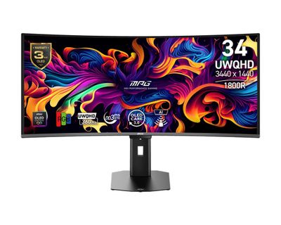 MSI MPG/341CQR QD-OLED X36/34"/QD-OLED/wQHD/360Hz/0,03ms/Černá/3R