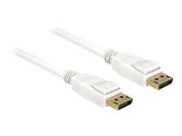 Kabel DisplayPort - DisplayPort (M) do DisplayPort (M) - 2 m - podporuje 4K - bílá