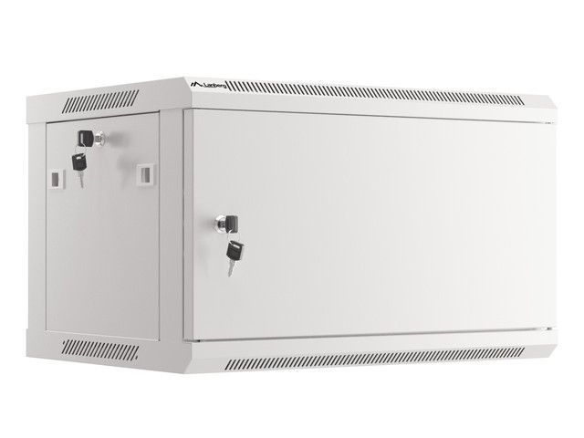 Lanberg racková skříň 19" pro montáž na stěnu 6u/600x450 pro vlastní montáž s kovovými dveřmi šedá