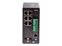 Přepínač - řízený - 4 x 10/100/1000 (PoE+) + 2 x kombinovaný Gigabit Ethernet/Gigabit SFP - desktop, Lze montovat do rozvaděče - PoE++ (240 W) - DC napájení - pro AXIS A1610, C1410, D3110, M3215, P1385, Q3538, W400; Camera Station S1216, S1232, S1296
