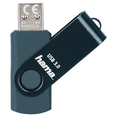 HAMA Drive Rotate, USB Klíč, 32GB, modrý