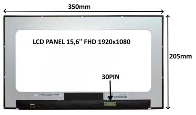 LCD PANEL 15,6" FHD 1920x1080 30PIN MATNÝ IPS / BEZ ÚCHYTŮ