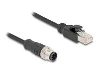 M12 Cable A-coded 8 pin male to RJ45 mal