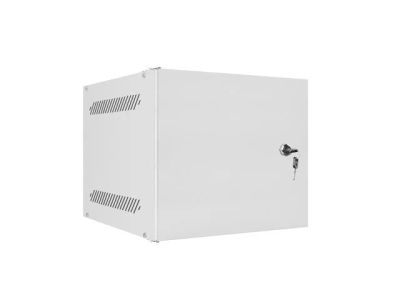 Lanberg racková skříň 10" nástěnná 4u/280x310 pro vlastní montáž s kovovými dveřmi šedá -flat pack
